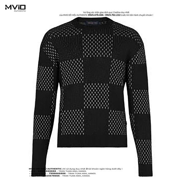  Len Louis Vuitton Đen Xám Vân Damier 1A8H25 