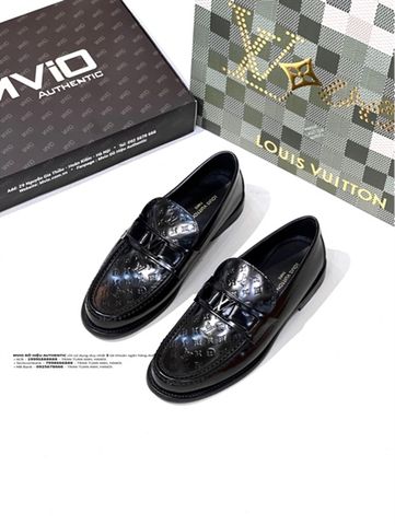  Loafer Louis Vuitton Major Đen Vân Monogram 1AAMYJ 