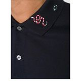  Polo Gucci Navy Thêu Cổ Đĩa Bay 523509 X9U96 4033 