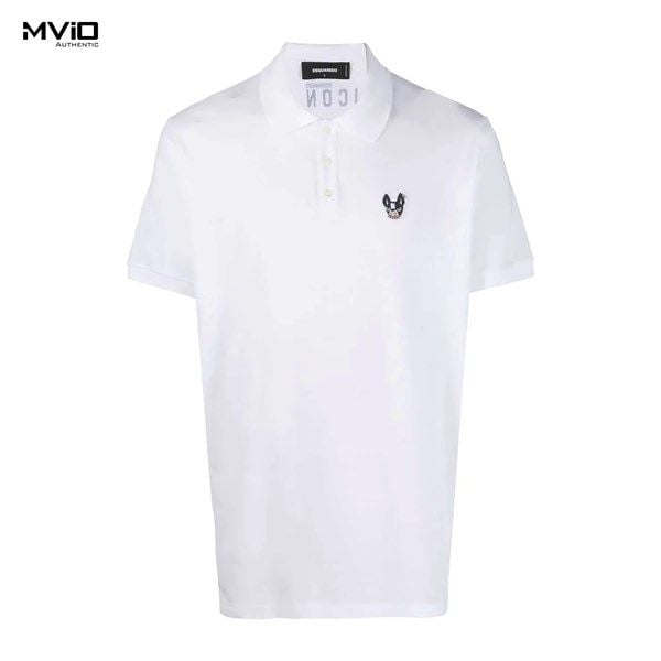  Polo Dsquared2 Trắng Ciro Dog S79GL0005 