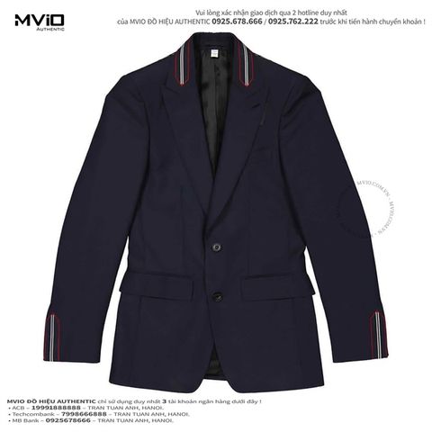  Blazer Burberry Navy Cổ Viền 8028417 1002 