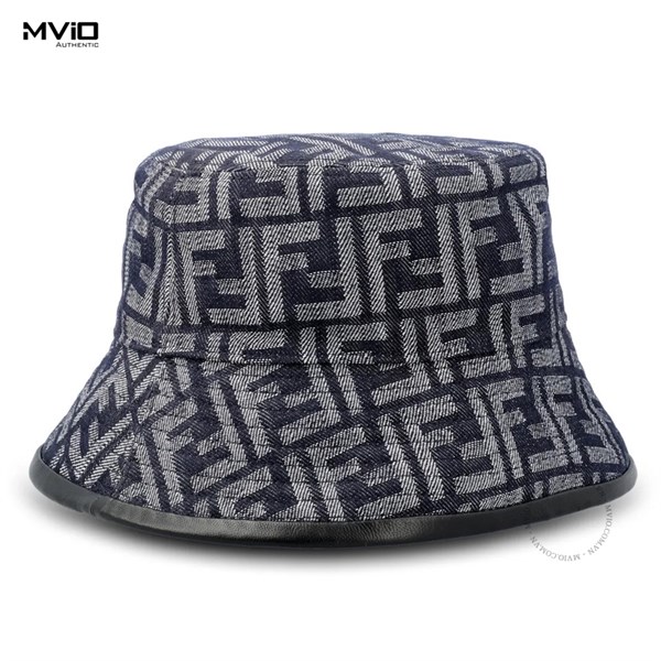 Mũ Fendi Bucket Vân FF Denim All FXQ801AN9H