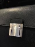 Clutch Monblanc Đen Khoá Bạc 