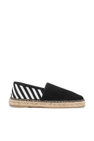  Slip On Cói Offwhite Đen Gót Kẻ Trắng Omib02s21fab1001 