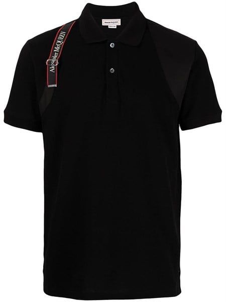  Polo Alexander Mcqueen Đen Vạt Vai 625245Qqx33 