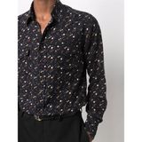  Sơ Mi Saint Laurent Đen Hoạ Tiết Sao Màu 597059 Y01F1 