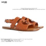  Dép Gucci Quai Hậu Nâu Vân GG 723627 