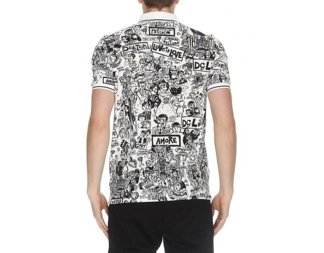  Polo Dolce Trắng Hình Người Đen Fs761 Hwz88 