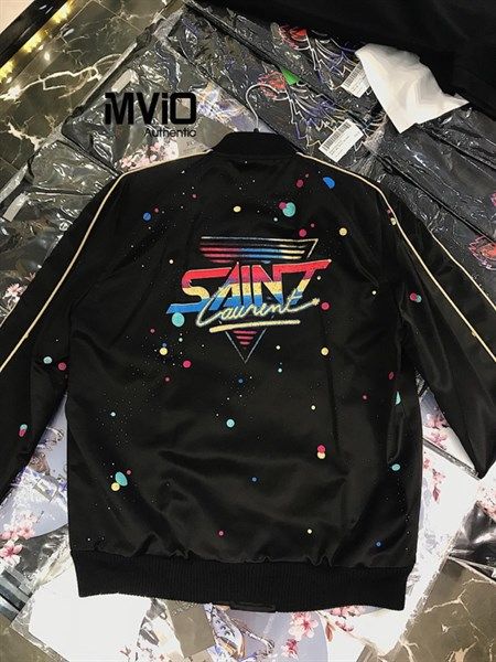  Áo Khoác Saint Laurent Đen Sơn Meo Y359V 