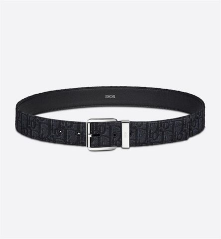  Belt Dior Đen Vân Obilique Khoá A74B022S00107 