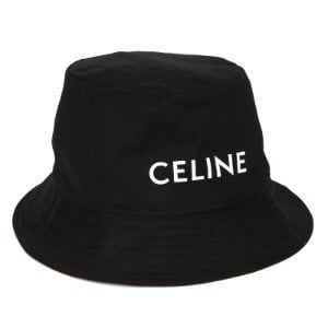  Mũ Vành Celine Đen Chữ Trắng 123N2Au5B 38No 