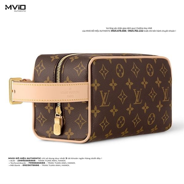  Túi Louis Vuitton Locker Dopp Kit Nâu Monogram M83112 