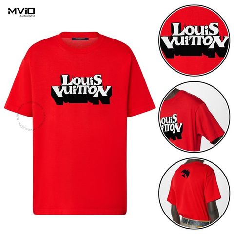  Phông Louis Vuitton Đỏ Chữ Ngực 1AATP7 