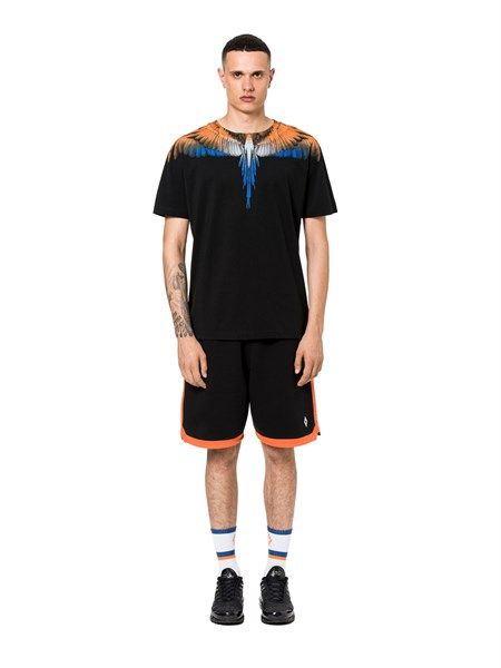  Phông Marcelo Burlon Đen Cánh Cam Xanh 
