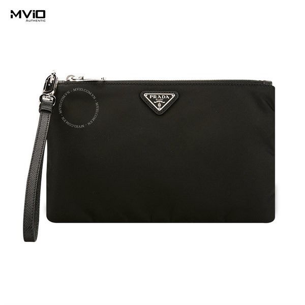 Clutch Prada Đen Vải Dù Nhỏ 2NH004