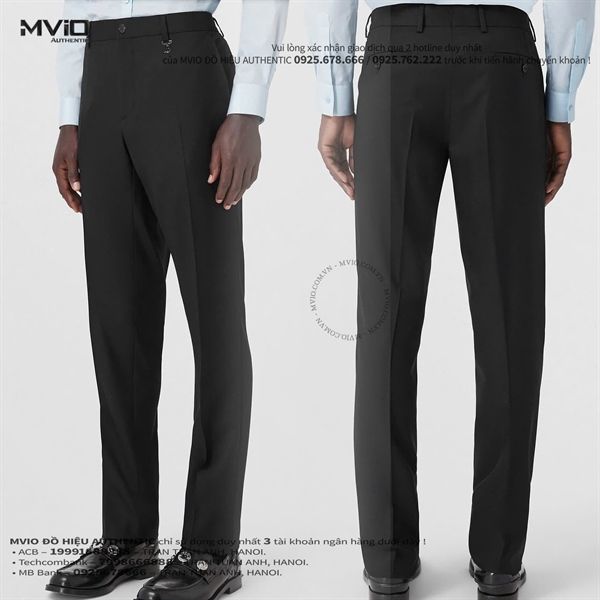  Quần Vải Burberry Đen Tag TB Sliver 8051059 1003 