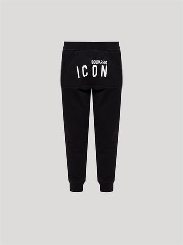  quần jogger dsquared2 đen chữ icon trắng s79ka0001 