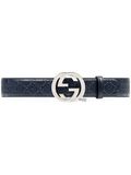  Belt Gucci Đen/Trắng Vân Chìm 411924 