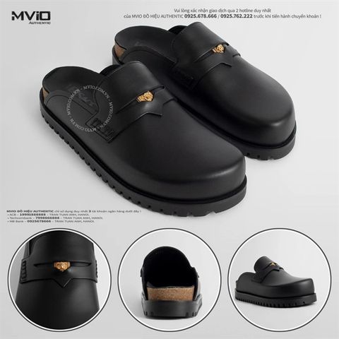  Slipper Versace Đen Mặt Medusa Nhỏ 10102801A595O 1B00V 