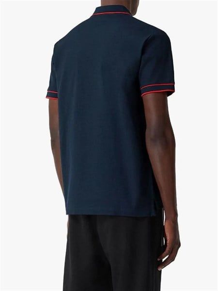  Polo Burberry Navy Cổ Sọc 8034074 
