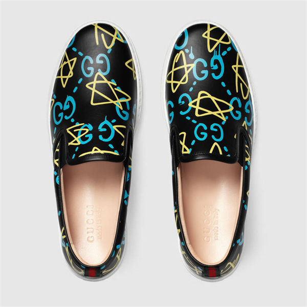  Slip On Gucci Đen Sao Vàng 407364 