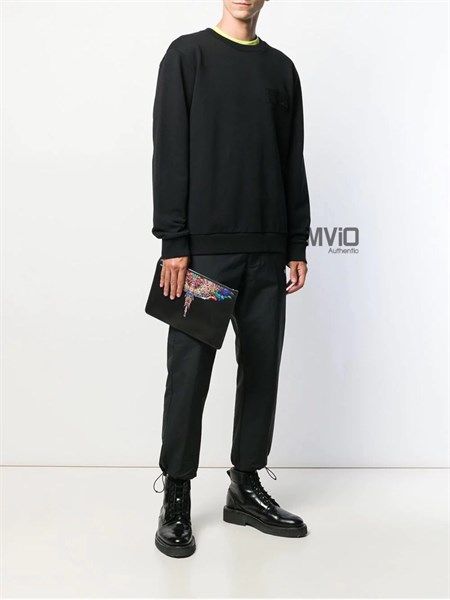  Clutch Marcelo Burlon Đen Cánh Thổ Dân Cmna013F198540701088 