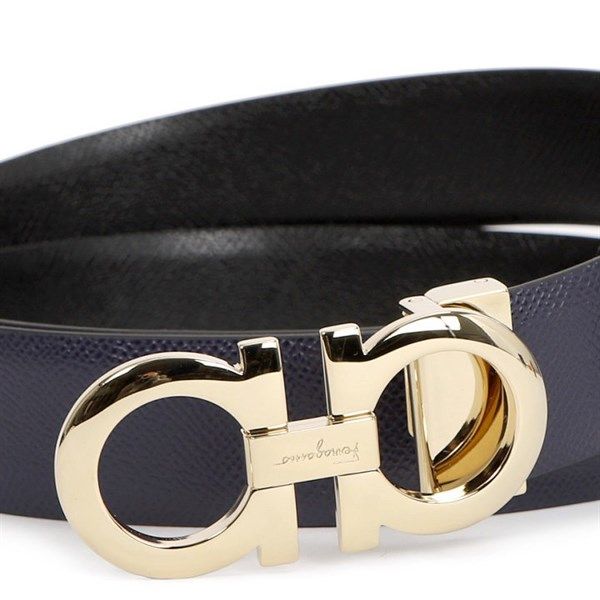  Belt Salvatore Xanh Đen Mặt Gold Xe0536 