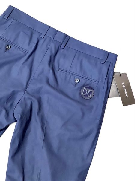  Quần Vải Dolce Gabbana Xanh Blue Logo Tròn Thêu Túi Sau GY6EEZHUMIW 