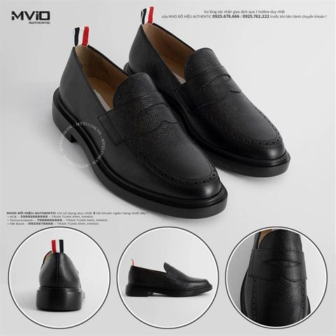  Loafer Thom Browne Đen Vạt Gót MFD054G00198 001 