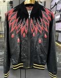  Áo Khoác Da Gucci Cánh Đỏ Đính Đá 519558 Xg643 