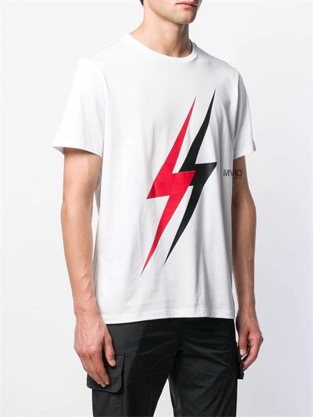  Phông Neil Barret Trắng Sét Đỏ Đen Pbjt546S 1116 