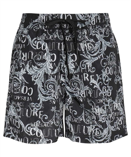 Short Versace Đen Hoạ Tiết Xám 74GADD18