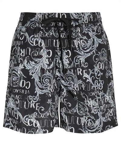  Short Versace Đen Hoạ Tiết Xám 74GADD18 