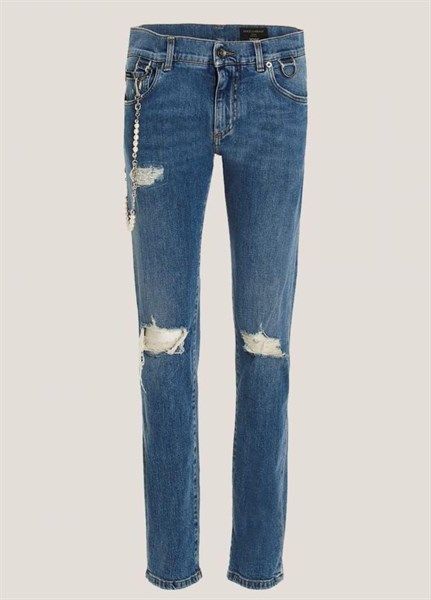  Jean Dolce Gabbana Xanh Rách Xích Ngọc GWLSL G8EE9 