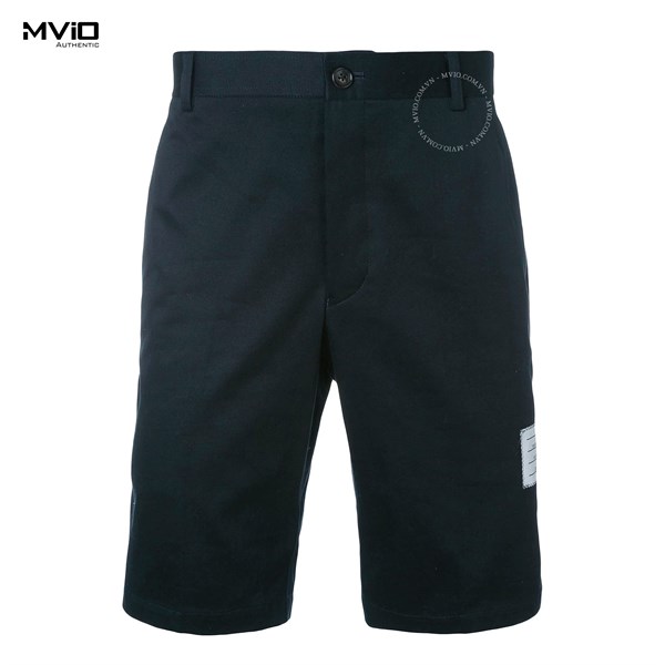 Short Thom Browne Navy Tag Trắng MTU191A03788 415