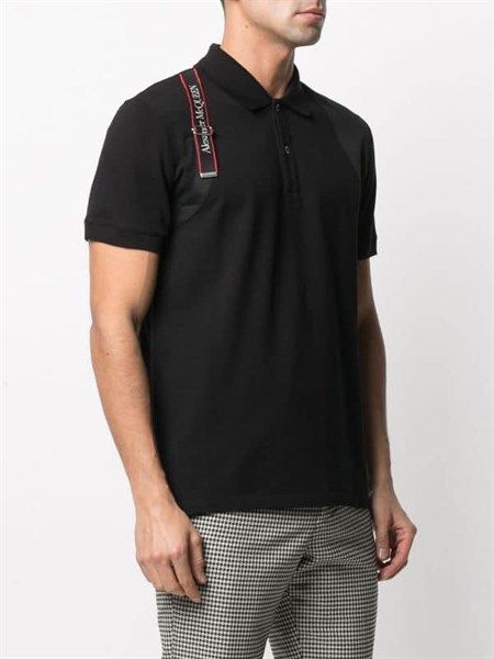  Polo Alexander Mcqueen Đen Vạt Vai 625245Qqx33 