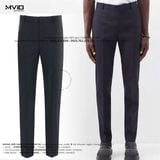  Quần Vải Alexander Mcqueen Xanh Navy Wool Mo Hair MHO 624301 QR042 