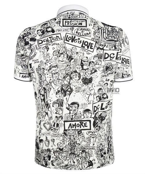  Polo Dolce Trắng Hình Người Đen Fs761 Hwz88 