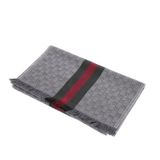  Khăn Gucci Xám Tro Vạt Cờ 544620 4G704 1266 