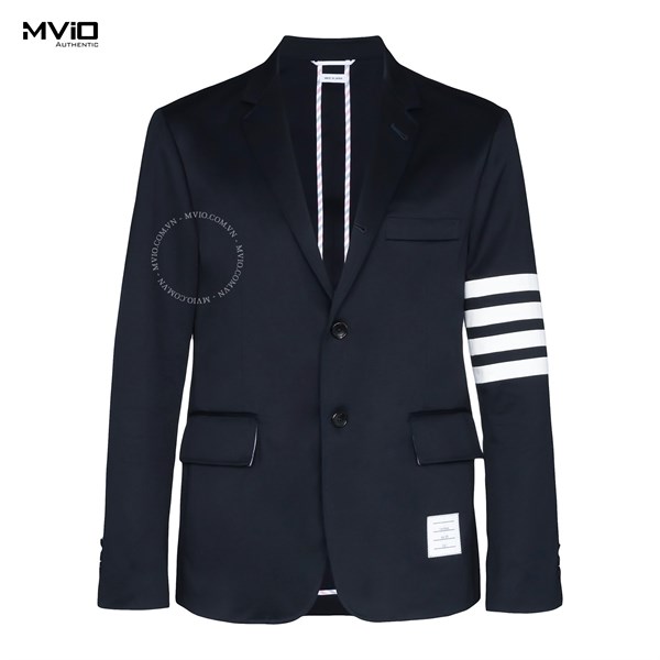 Blazer Thom Browne Navy Tay Viền Trắng MJU490A 03788