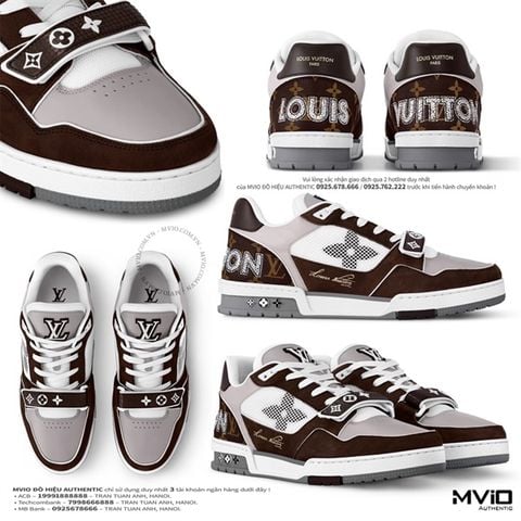 Sneaker Louis Vuitton Trainer Moka Vạt Monogram 1AC51G 