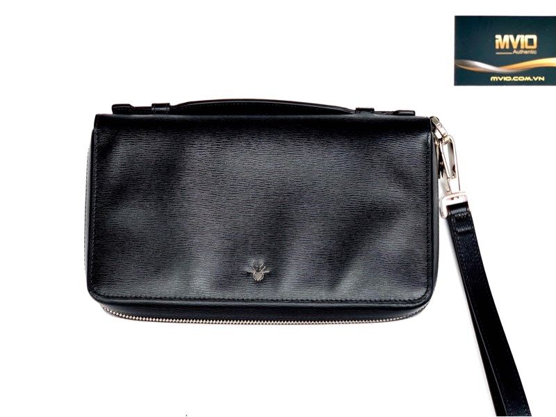  Clutch Dior Đen Ong Bạc 10Bo0123 