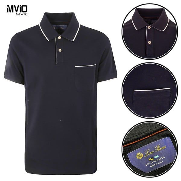  Polo Regatta Navy Viền Trắng Fai0485W000 