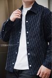  Sơ Mi Dior Overshirt Đen Vân Oblique Phủ Nhung 033D490M321X 503 