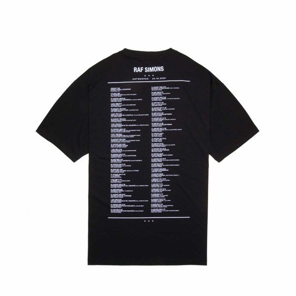  Phông R.A.F Simons Ss21 Đen Chữ Ngực 211-M125-19001-0099 