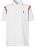 Polo Burberry Trắng Tb Đen Vạt Tay 8025870 