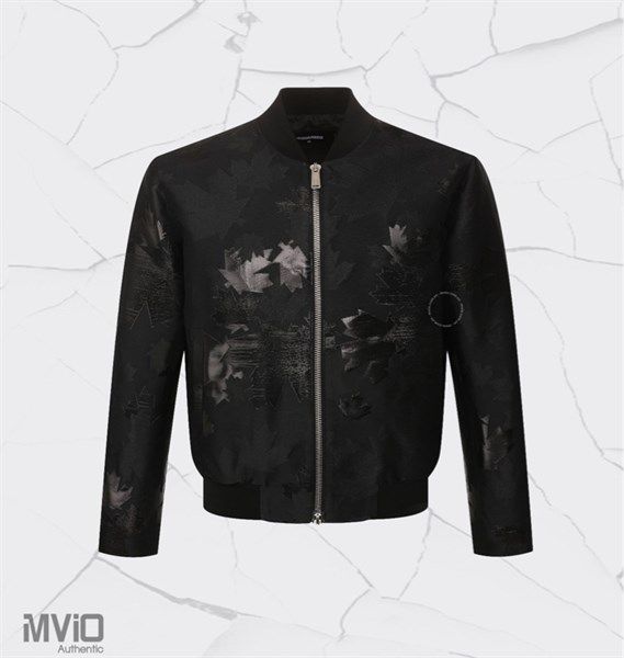  Áo Khoác Dsquared2 Đen Hình Lá S74Am0942 