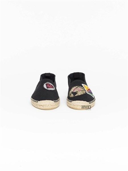  Slip On Saint Laurent Đen Đế Cói Kim Sa Lk458842 