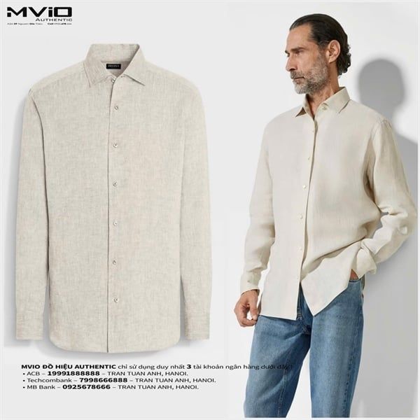  Sơ Mi Zegna Be Dài Tay Linen UFX31A9 SRO3 
