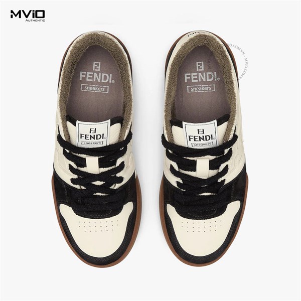 Sneaker Fendi Nâu Mix Nero + Milk 7E1493 AHH2